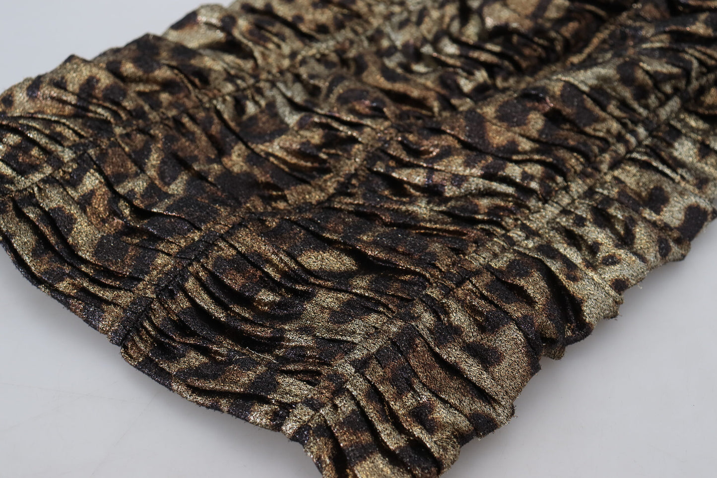 Dolce & Gabbana – Mehrfarbiges, figurbetontes Midi-Etuikleid mit Leopardenmuster