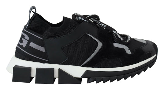 Dolce & Gabbana Sorrento Trekking-Sneakers aus schwarzem Mesh