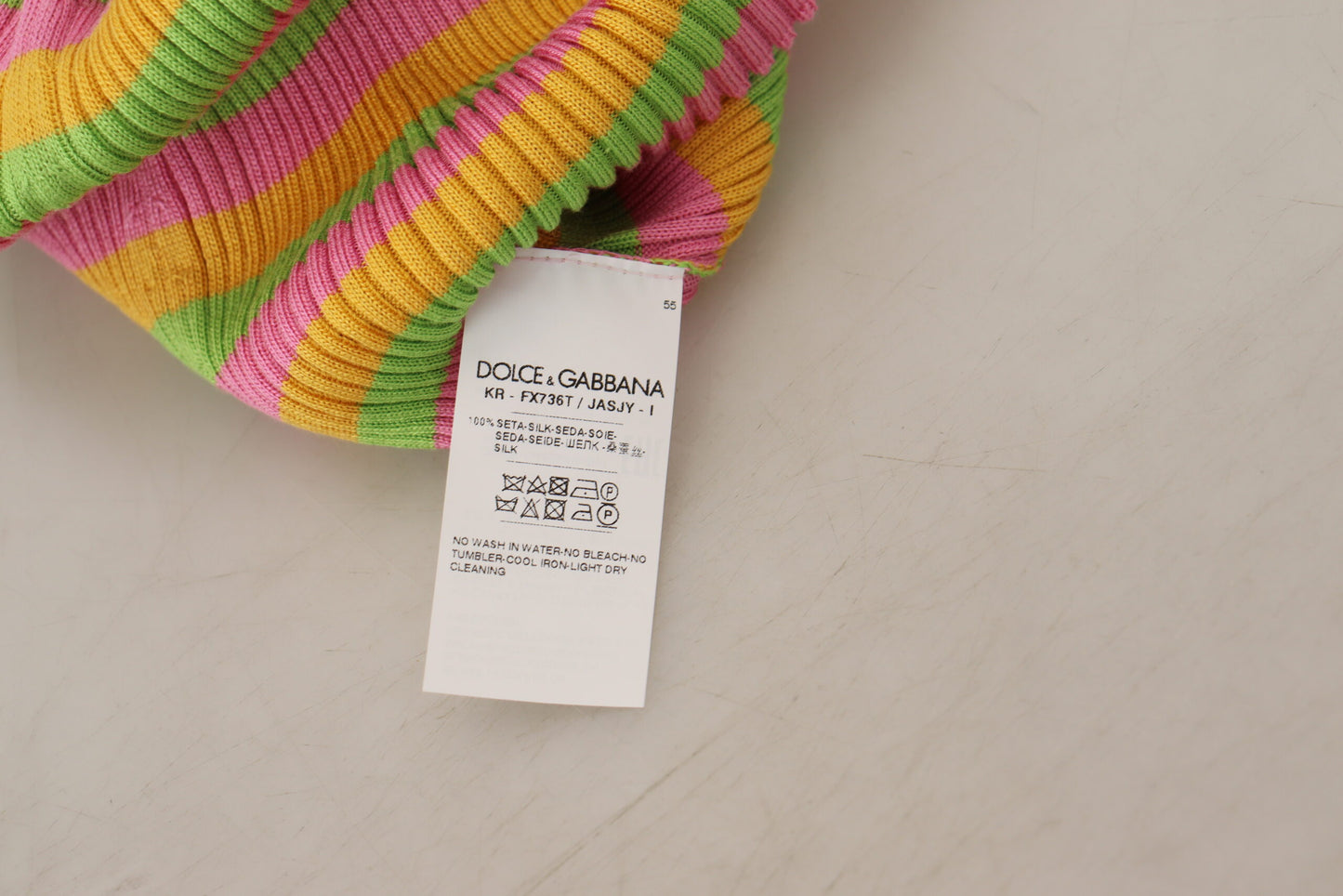 Dolce & Gabbana Mehrfarbiges Seidenwesten-Pullover-Tanktop