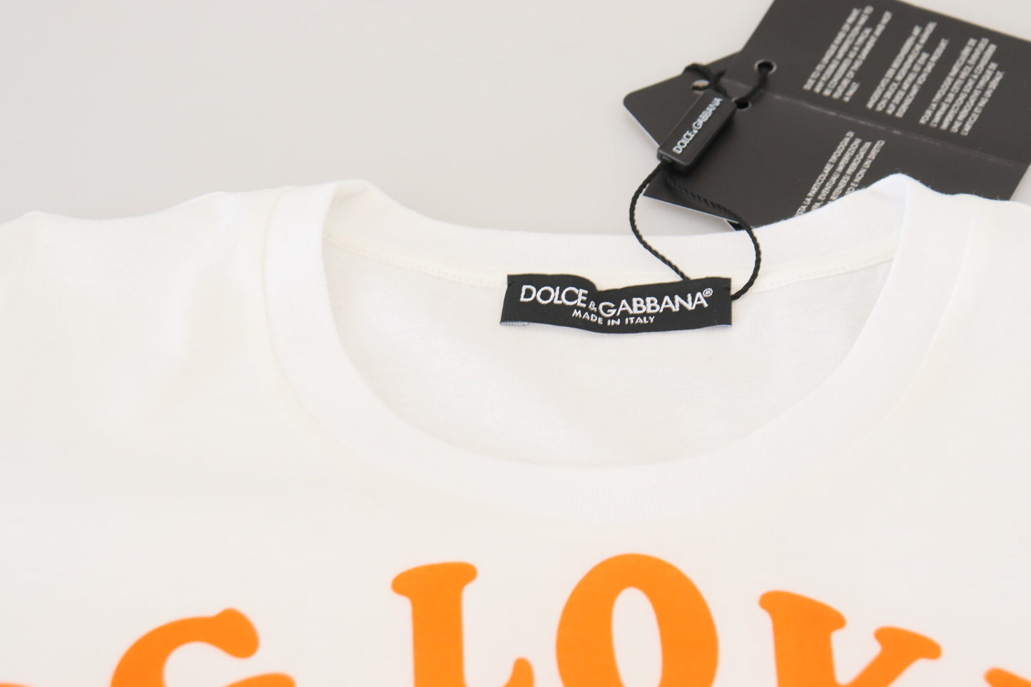 Dolce & Gabbana – Weißes Baumwoll-T-Shirt „DG Loves SUD“