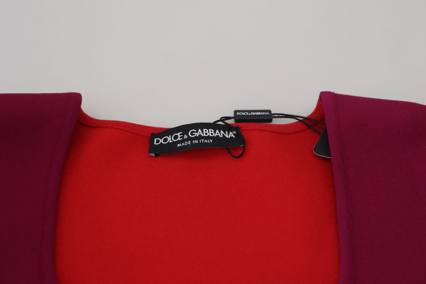 Dolce & Gabbana Mehrfarbiger Pullover aus Viskose mit quadratischem Ausschnitt