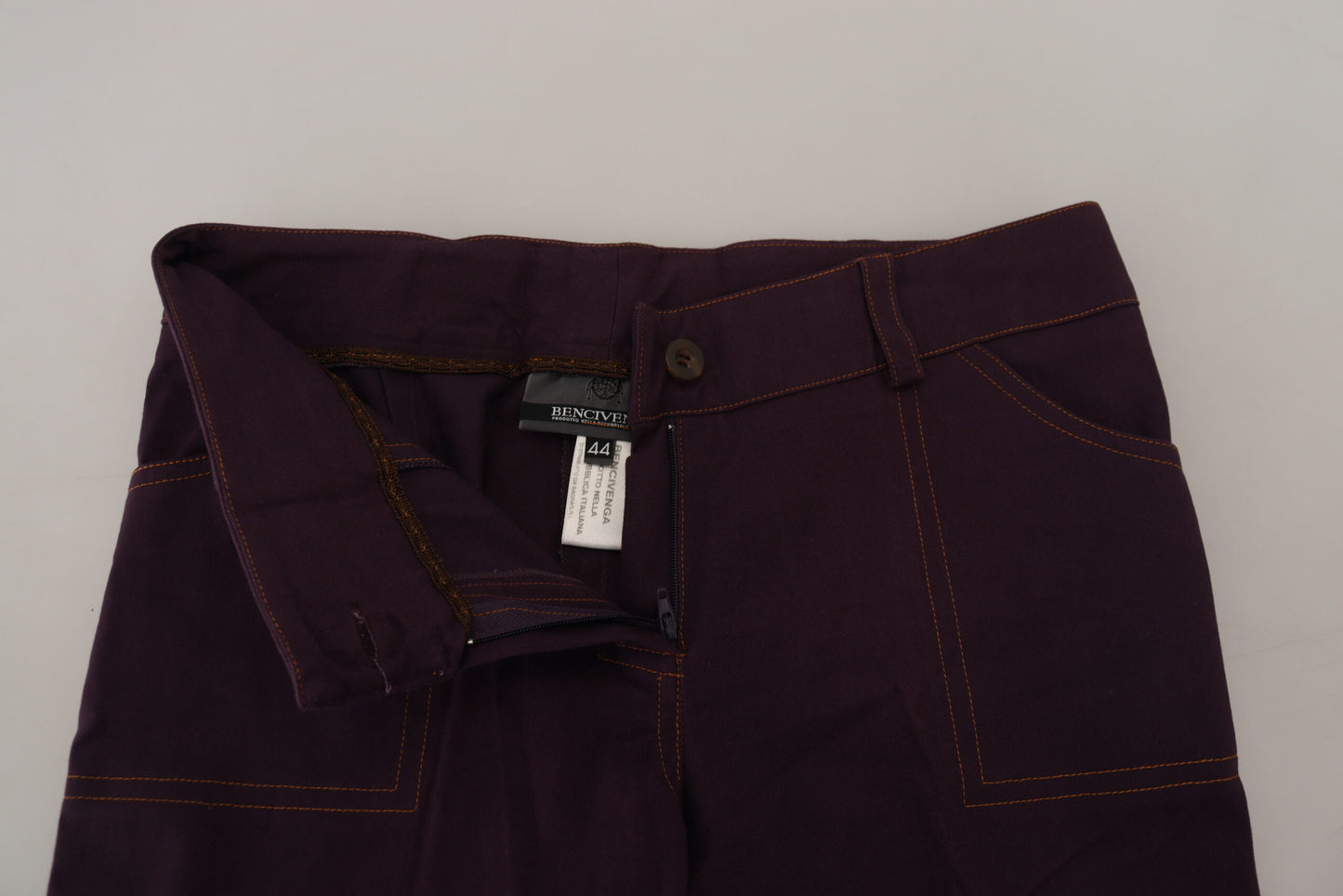 BENCIVENGA Lila Baumwolle Mittlere Taille Damen Tapered Pants
