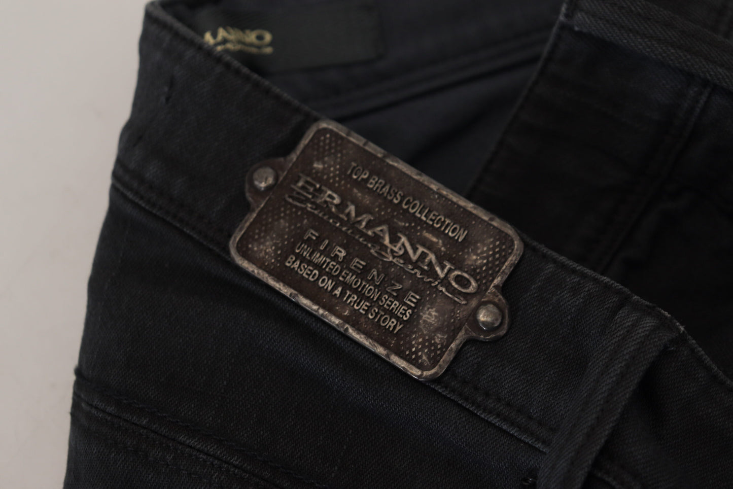 Ermanno Scervino Schwarze Slim Fit Jeans aus Baumwolle für Damen