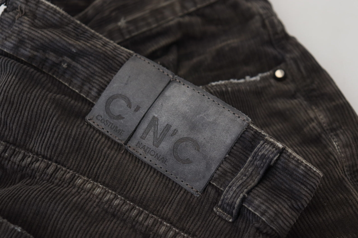 Costume National Graue Baumwollcord-Jeans für Herren