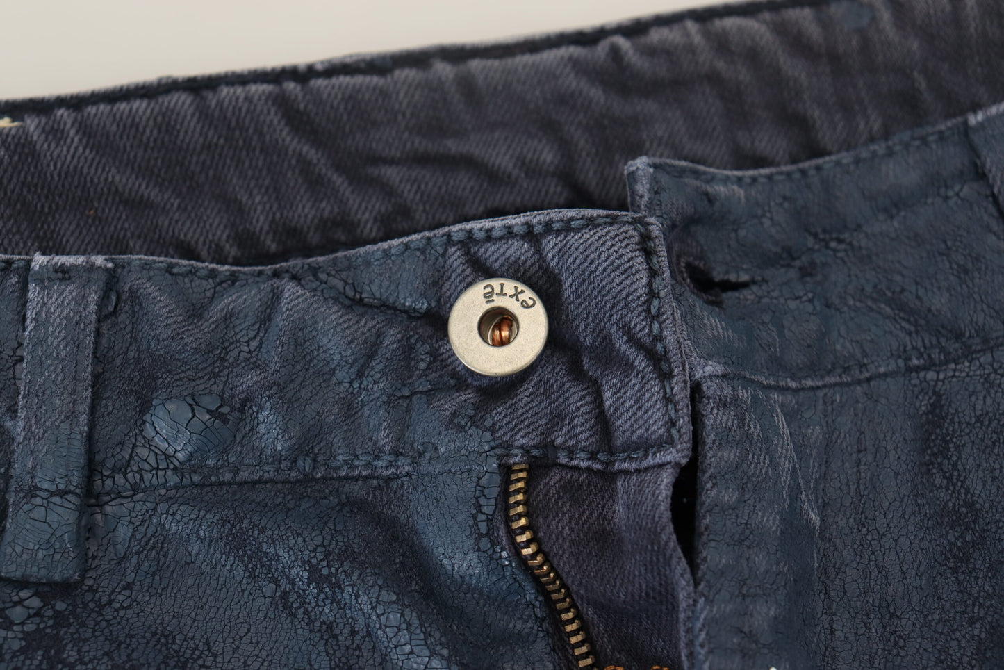 Exte Blue Cotton Tapered Slim Fit Herren Casual Denim Jeans