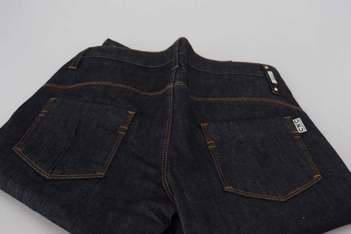 Costume National Blaue Jeans mit niedriger Taille und geradem Schnitt