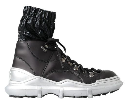 Dolce & Gabbana – Galileo – Hohe Sneakers aus schwarzem Nylon