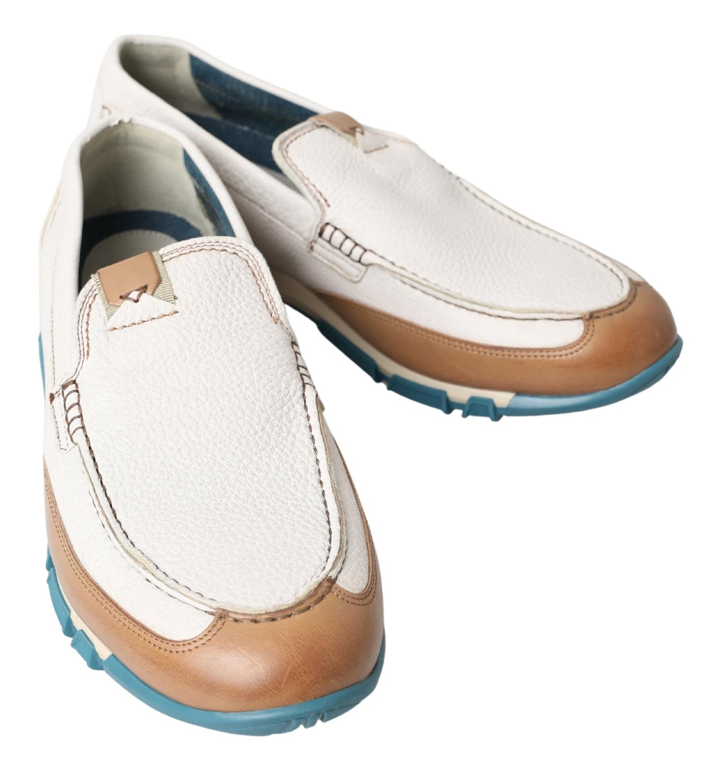 Dolce & Gabbana Weiße Leder-Loafer-Mokassins