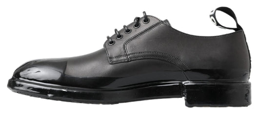 Dolce & Gabbana – Schwarze Derby-Abendschuhe aus Leder