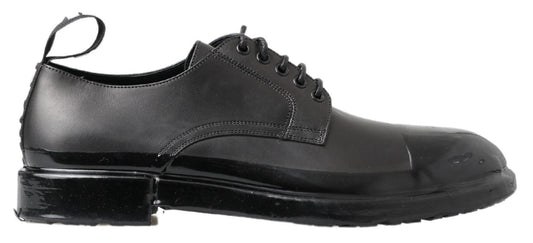 Dolce & Gabbana – Schwarze Derby-Abendschuhe aus Leder