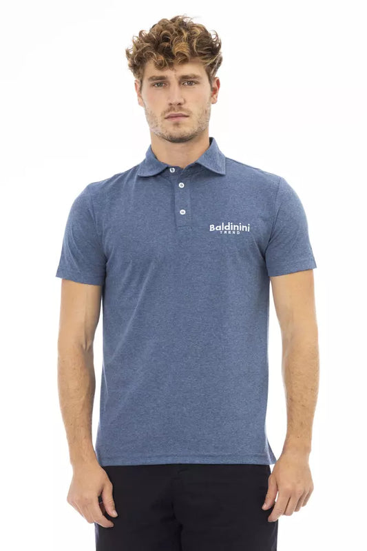 Baldinini Trend Blaues Herren-Poloshirt aus Baumwolle