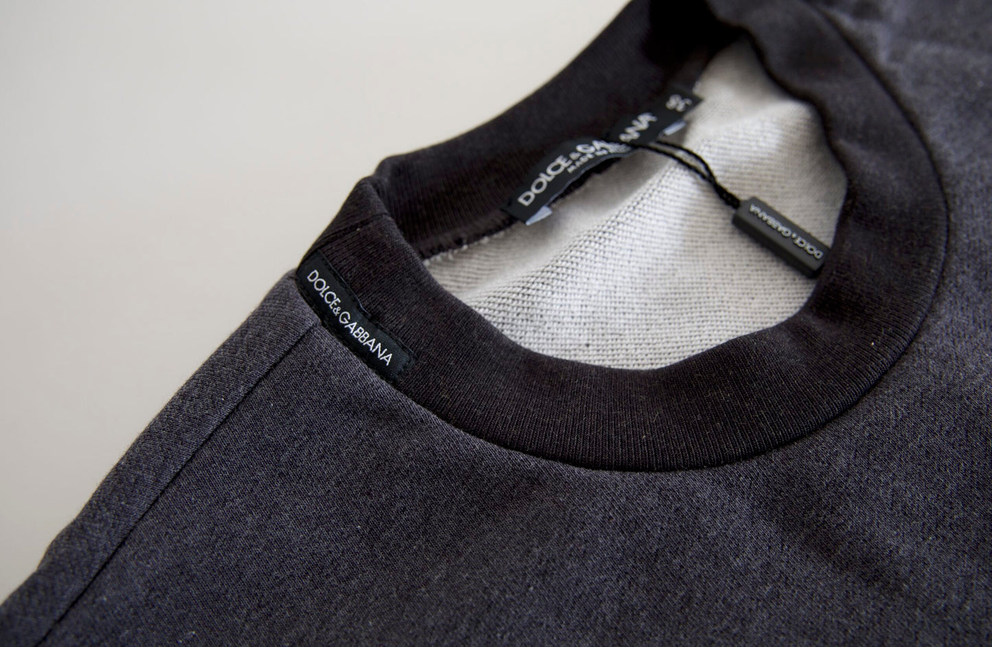 Dolce & Gabbana Pullover mit Rundhalsausschnitt, dunkelgrau