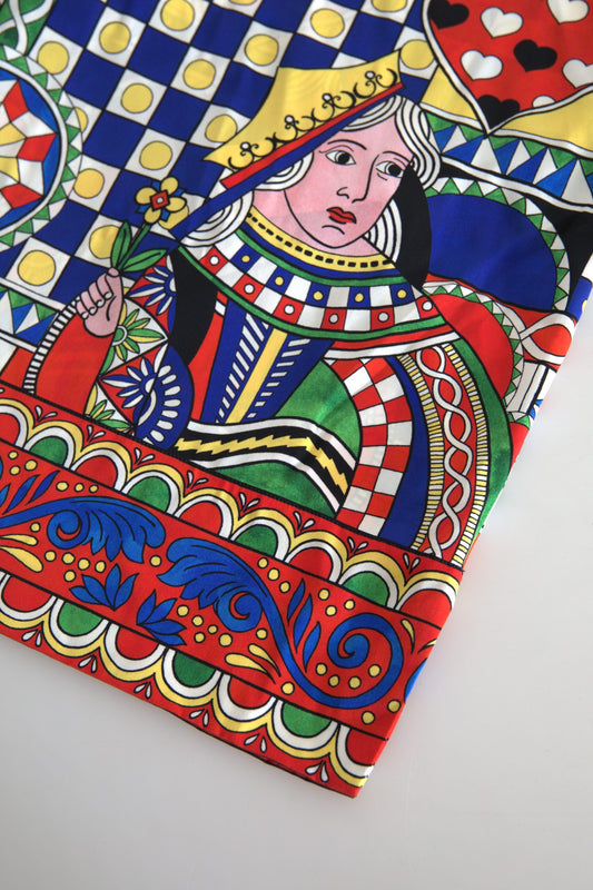 Dolce & Gabbana – Mehrfarbig bedrucktes Blusenoberteil mit langen Ärmeln