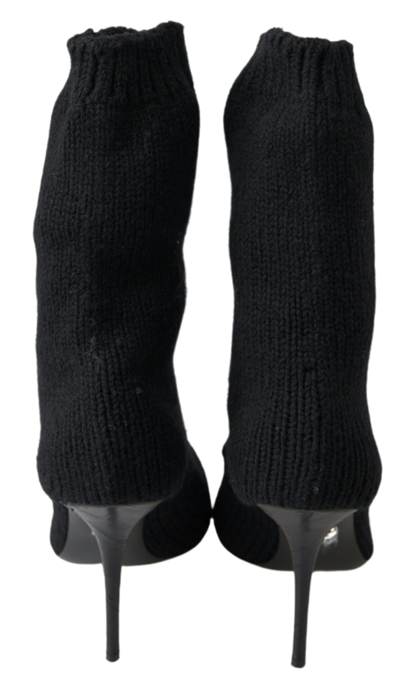 Dolce & Gabbana – Schwarze Stiefeletten mit Stilettoabsatz und mittlerer Wade für Damen