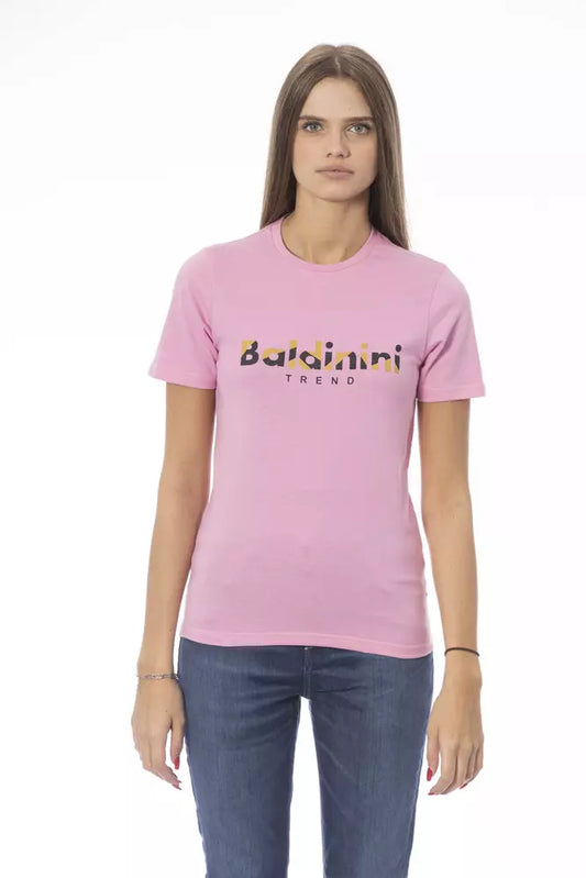 Baldinini Trend Mehrfarbiges Damen-T-Shirt aus Baumwolle