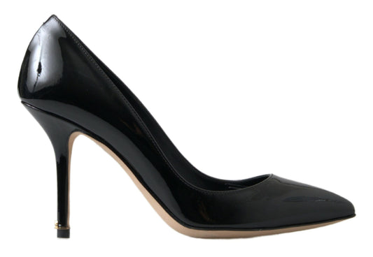 Dolce & Gabbana Schwarze Lackleder High Heels Pumps Schuhe