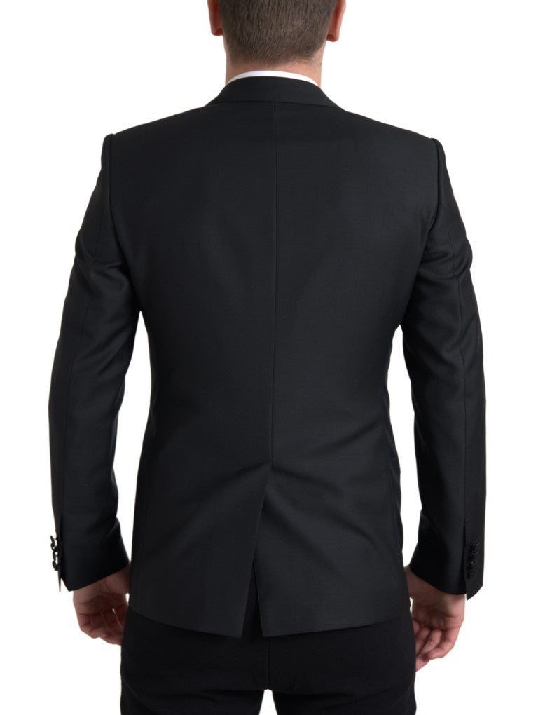 Dolce & Gabbana – Einreihiger MARTINI-Blazer aus schwarzer Wolle