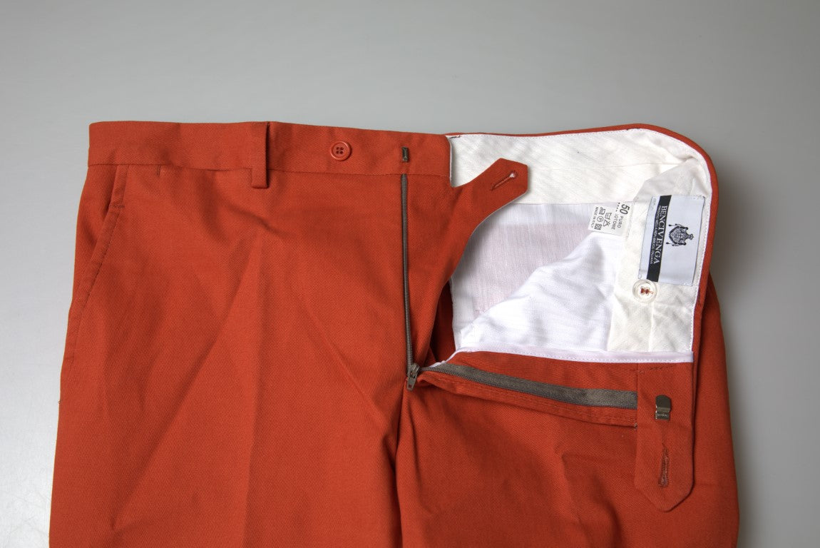 BENCIVENGA Orange Straight Fit Herren Formelle Hose