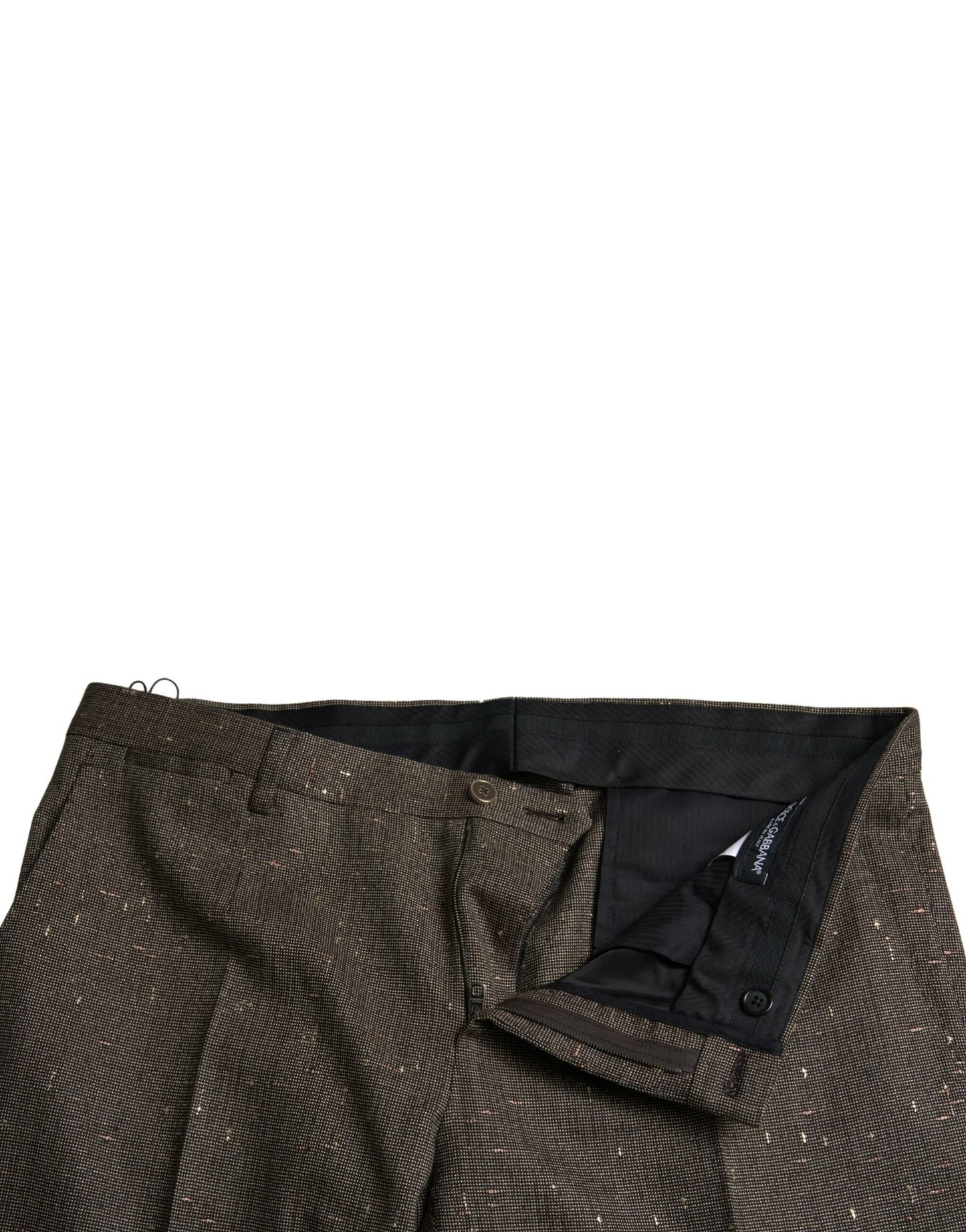 Dolce & Gabbana – Enge Hose aus brauner Wolle für Herren