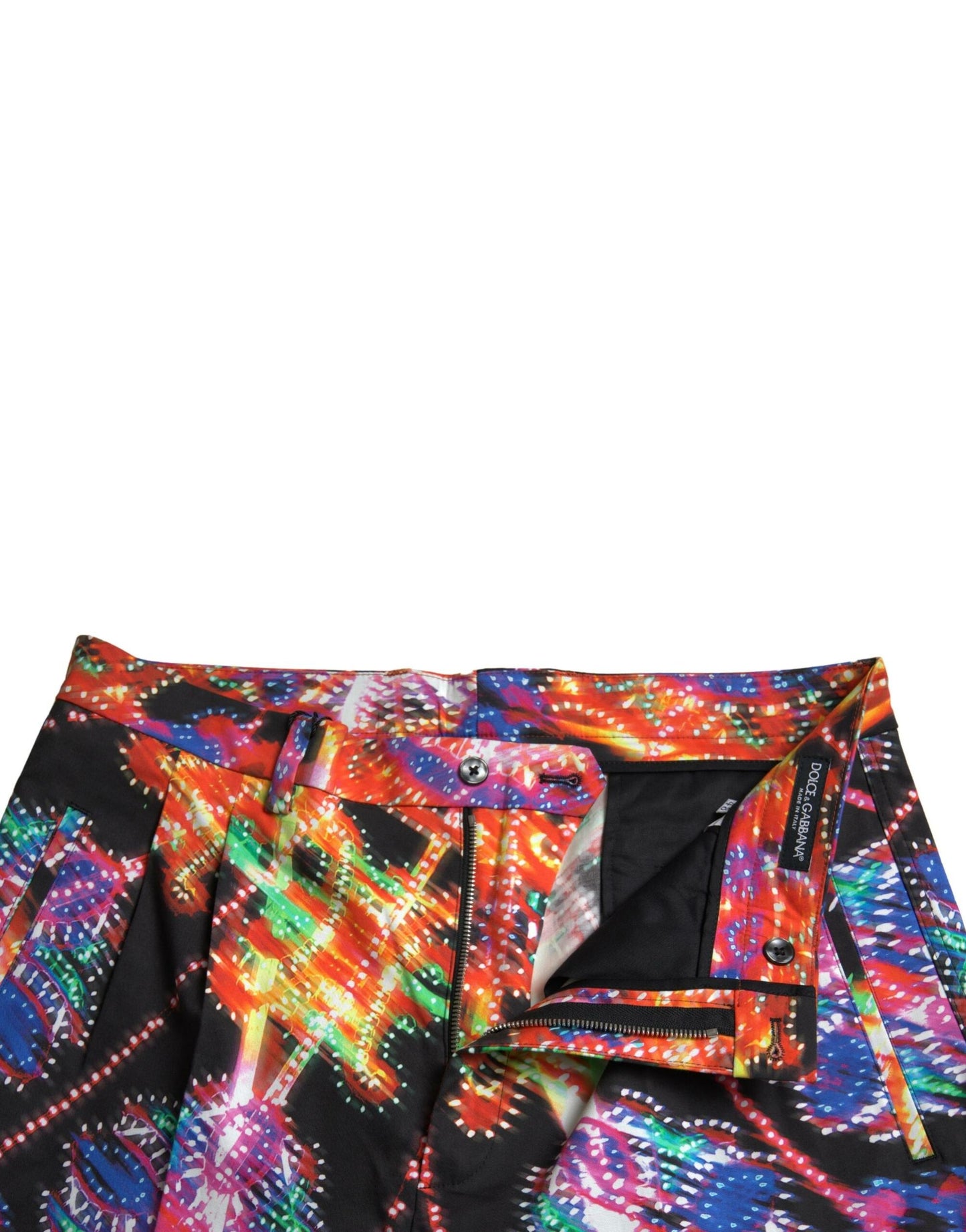 Dolce & Gabbana – Bermudashorts aus Baumwolle mit mehrfarbigem Print für Herren