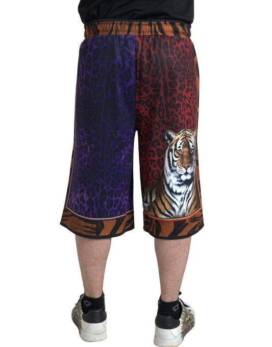 Dolce & Gabbana – Bermudashorts für Herren mit mehrfarbigem Tiger-Print