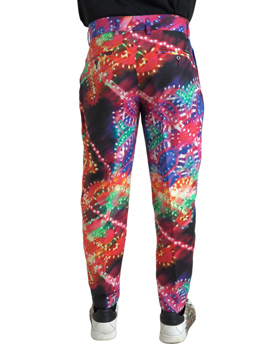 Dolce & Gabbana Mehrfarbig bedruckte Leinenhose für Herren