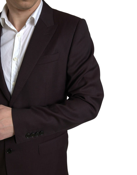 Dolce & Gabbana – Kastanienbrauner, zweiteiliger, einreihiger MARTINI-Anzug