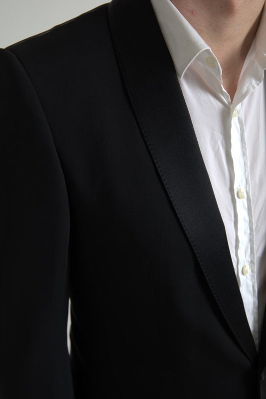 Dolce & Gabbana – Einreihiger MARTINI-Blazer aus schwarzer Wolle