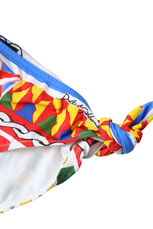 Mehrfarbiger Carretto Bottom Swim Beachwear-Bikini von Dolce & Gabbana