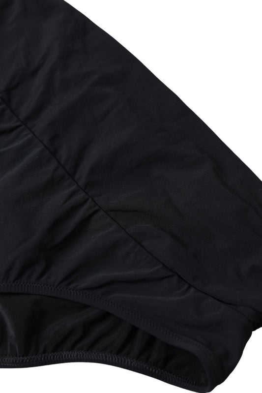 Dolce & Gabbana – Schwarzer Slip-Bikini aus Nylon-Stretch