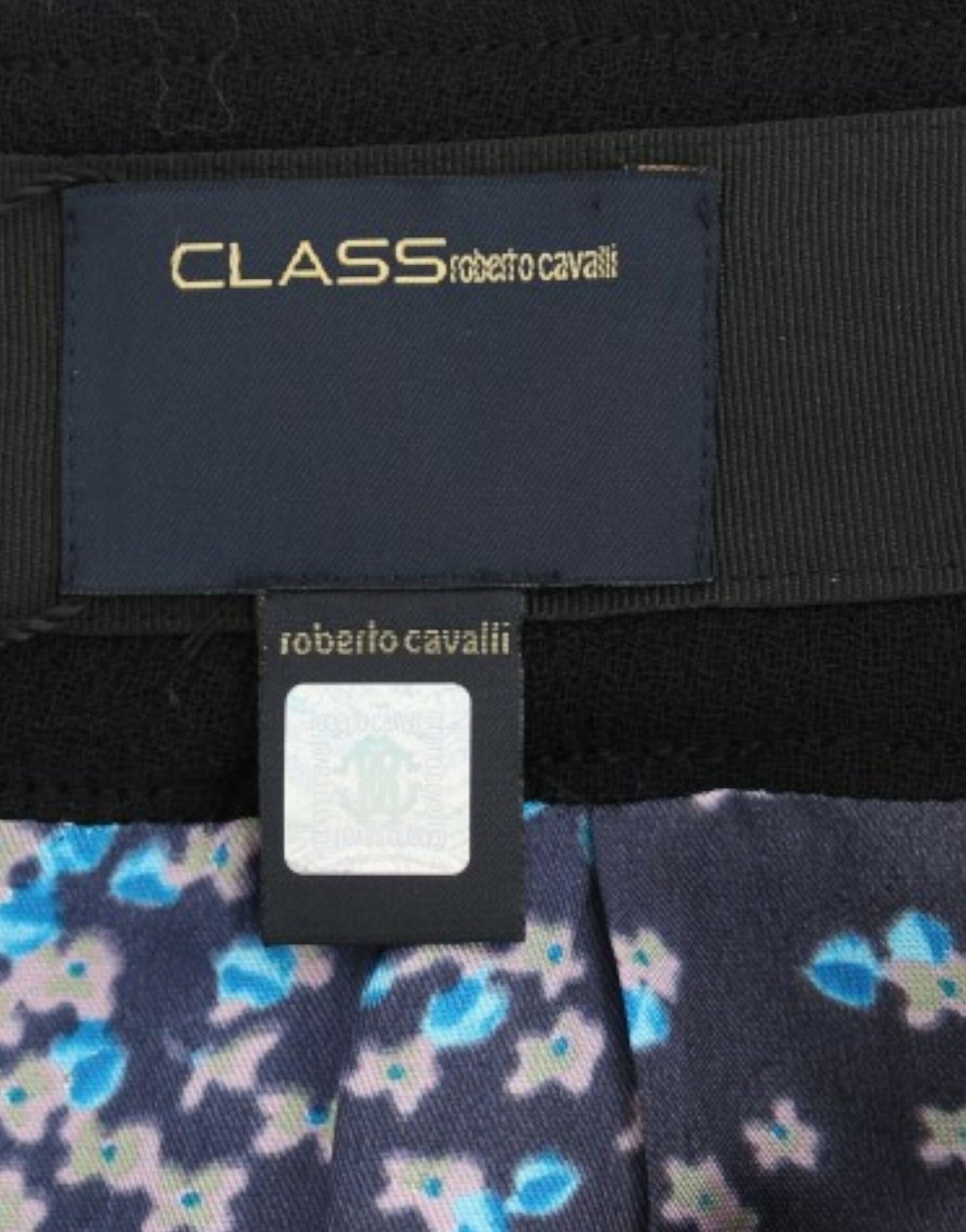 Cavalli Schwarzer Bleistiftrock aus Wolle