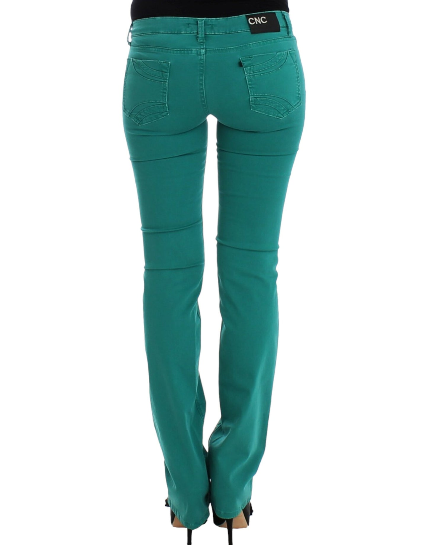 Costume National Grüne Jeans mit geradem Bein