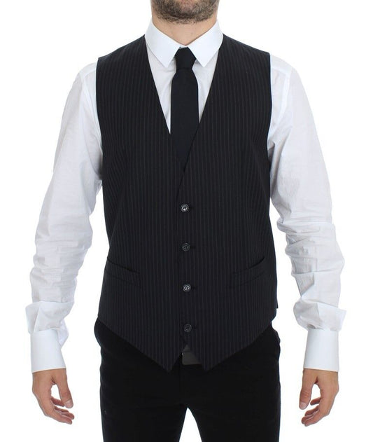 Dolce & Gabbana – Graue Stretch-Weste für formelle Anlässe