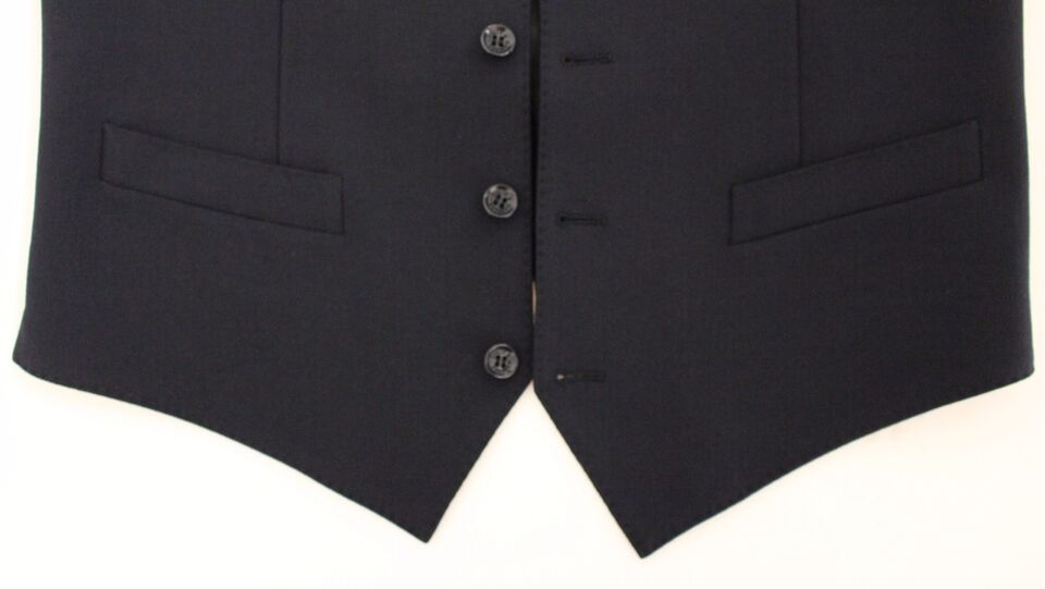 Dolce & Gabbana – Weste aus blauer Wolle für formelle Anlässe