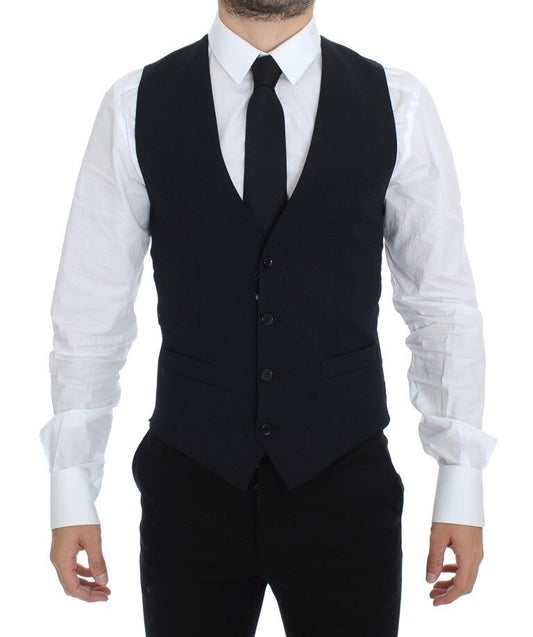 Dolce & Gabbana – Weste aus blauer Wolle für formelle Anlässe