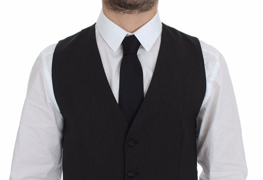 Dolce & Gabbana Grauer Wollstretch-Kleiderwesten-Jackenblazer