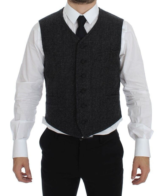 Dolce & Gabbana Graue Weste aus Wollmischung