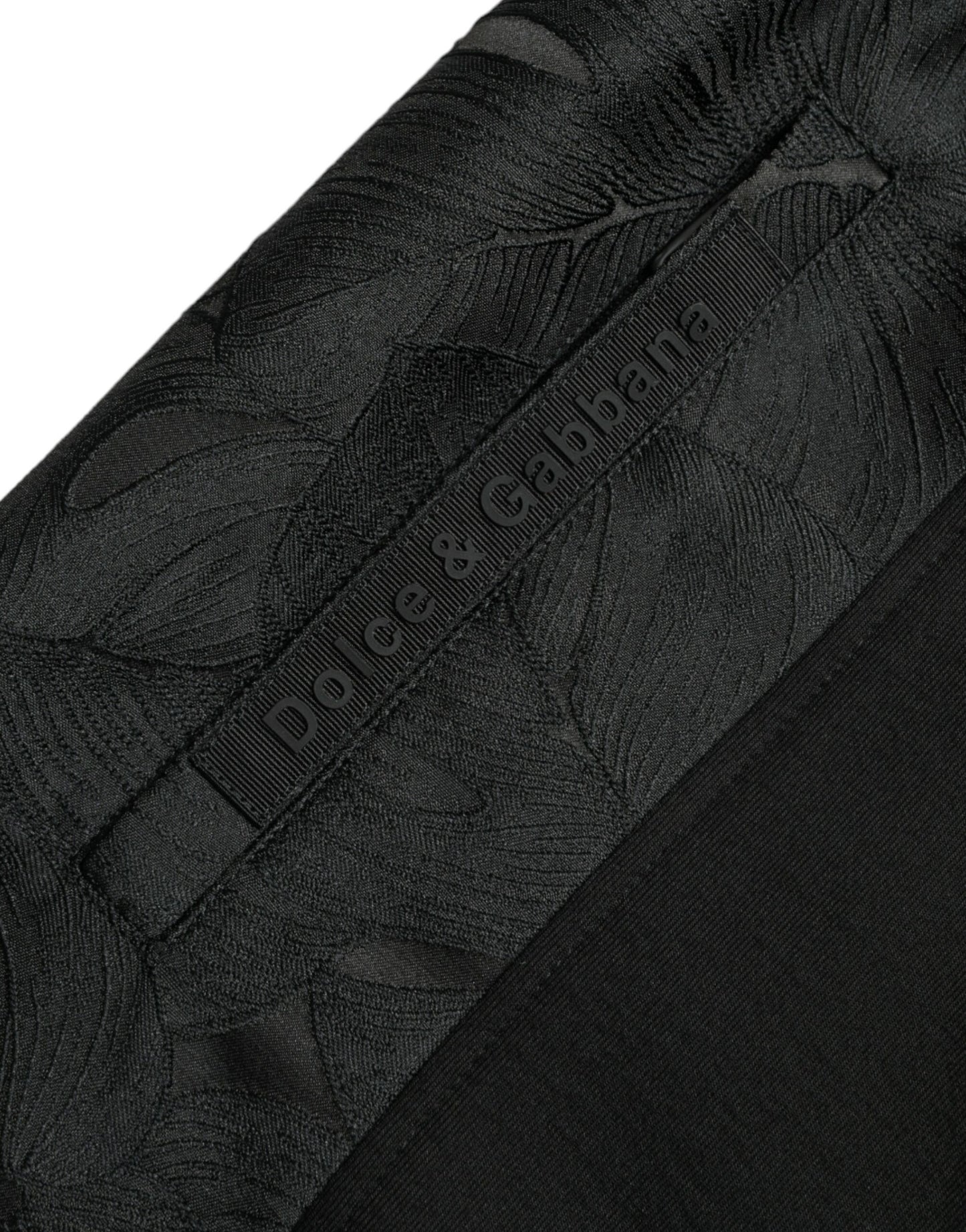 Dolce & Gabbana – Schwarze, schmale Jogginghose aus Stretch-Baumwolle