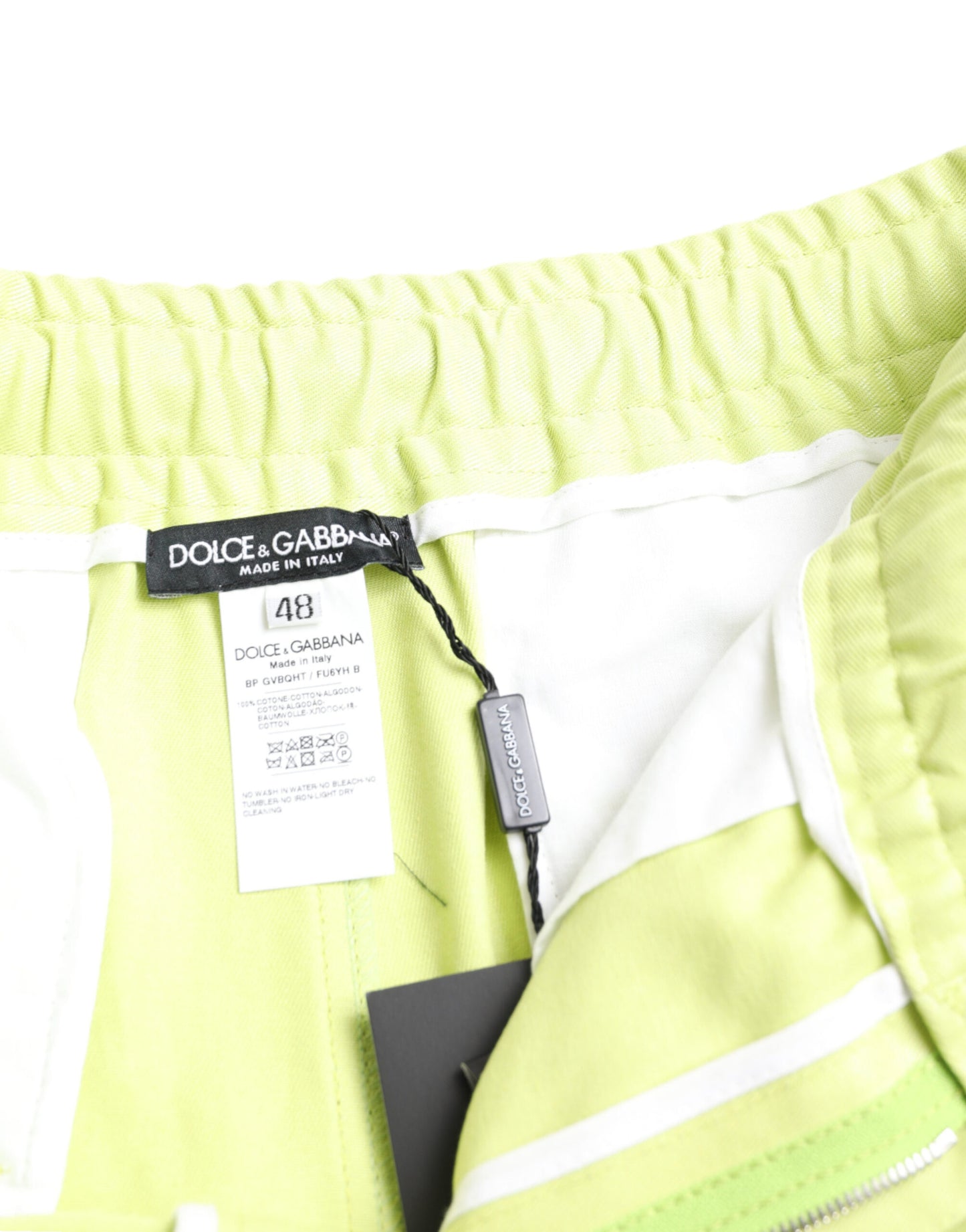 Dolce & Gabbana Hellgrüne Cargo-Bermudashorts aus Baumwolle für Herren