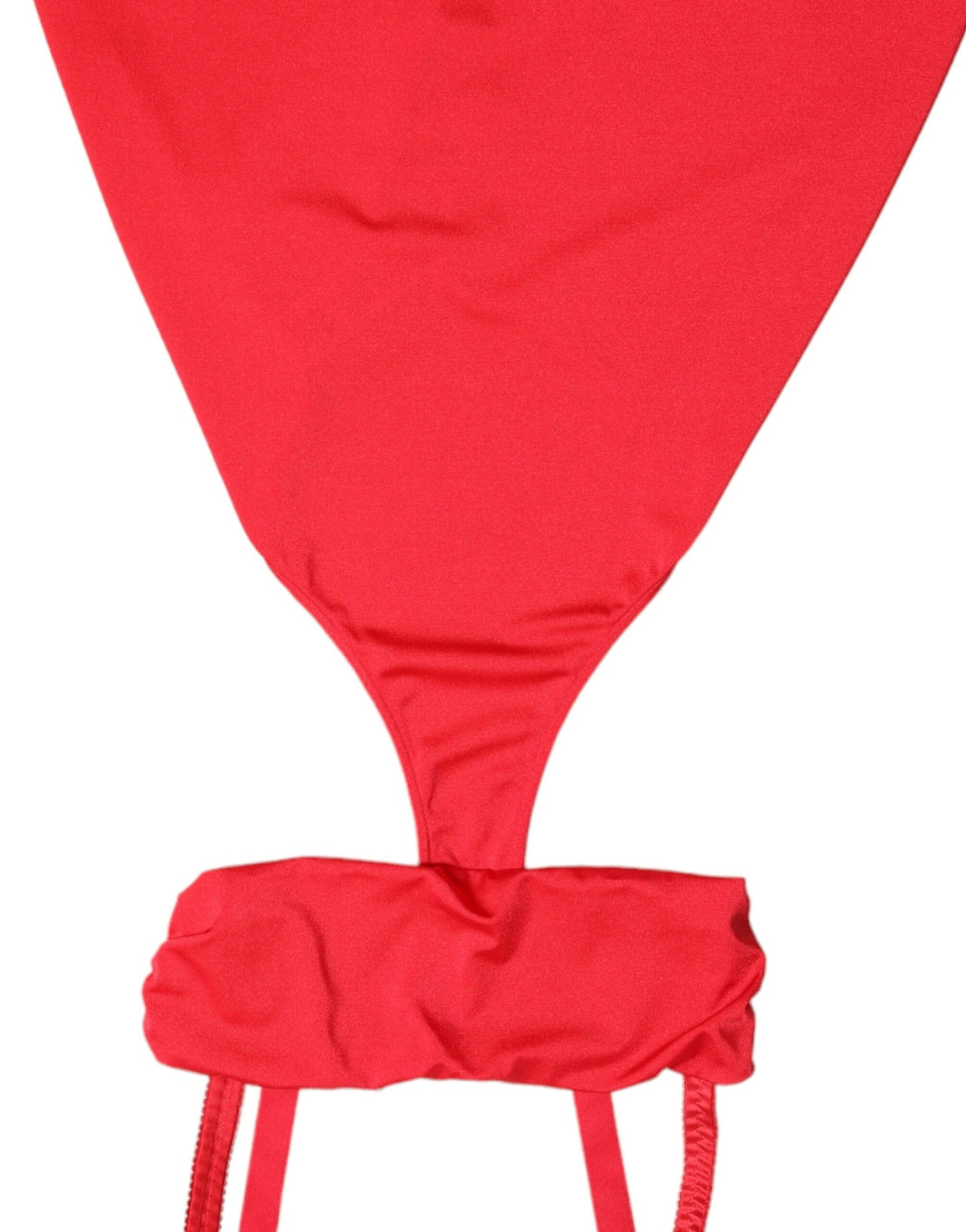Dolce & Gabbana – Rotes, ärmelloses Etui-Minikleid aus Nylon mit Cut-outs