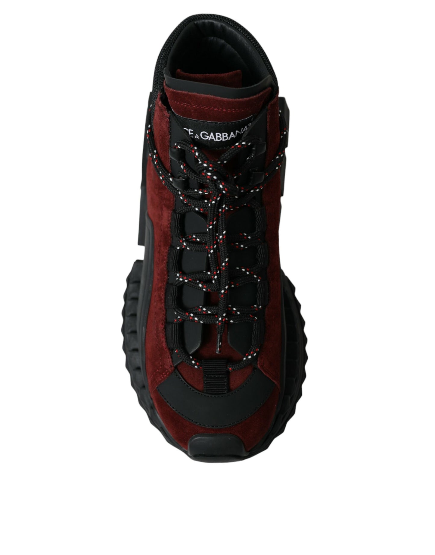 Dolce & Gabbana Burgund Super King High Top Herren Sneakers Schuhe