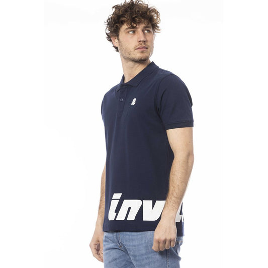 Invicta Herren-Poloshirt aus blauer Baumwolle
