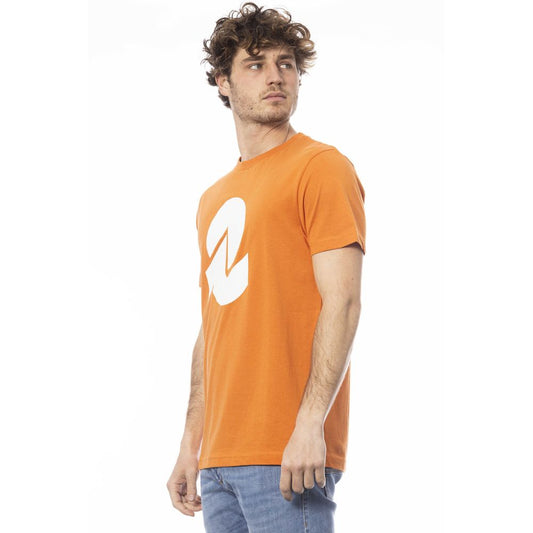 Invicta Orangefarbenes Herren-T-Shirt aus Baumwolle