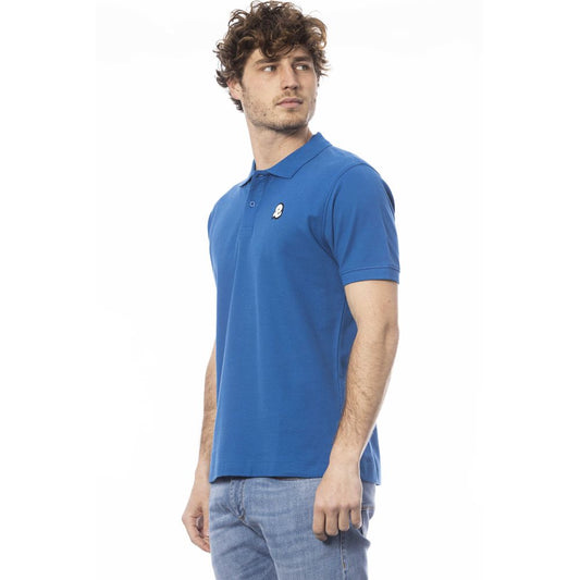 Invicta Herren-Poloshirt aus blauer Baumwolle