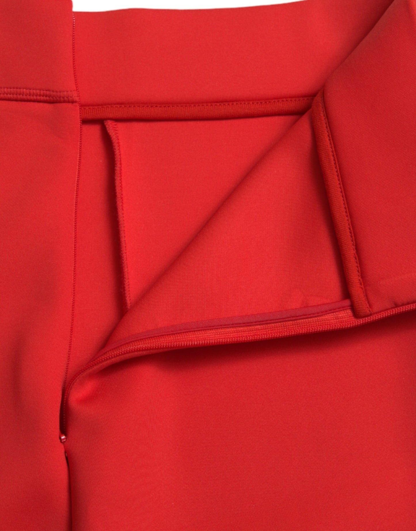 Dolce & Gabbana – Schmale Leggings aus Nylon mit Stretchanteil in Rot