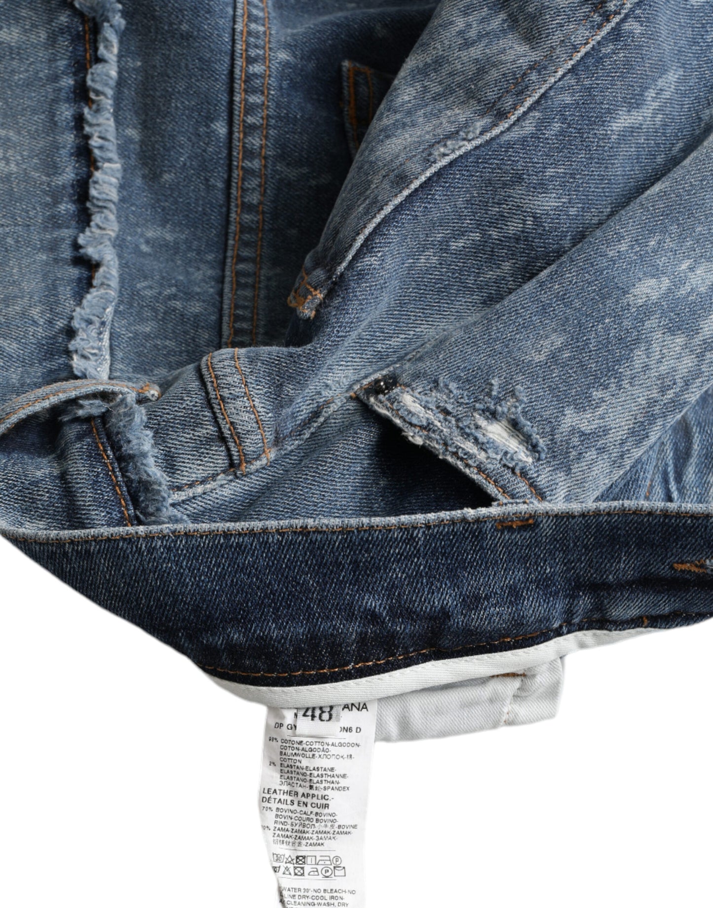 Dolce & Gabbana – Blau verwaschene Skinny-Jeans aus Baumwollstretch