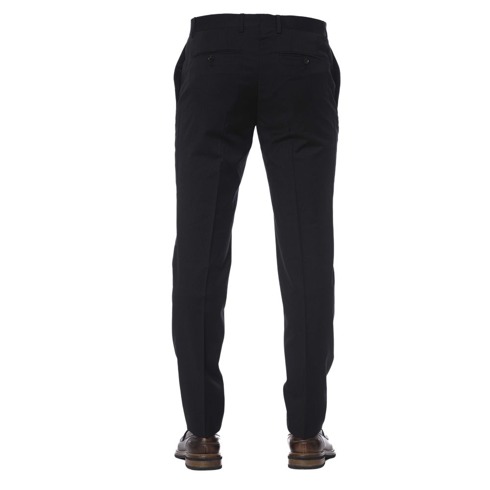 Trussardi Schwarze Herrenhose aus Schurwolle