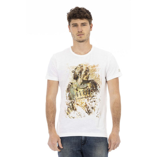 Trussardi Action Weißes Baumwoll-T-Shirt für Herren