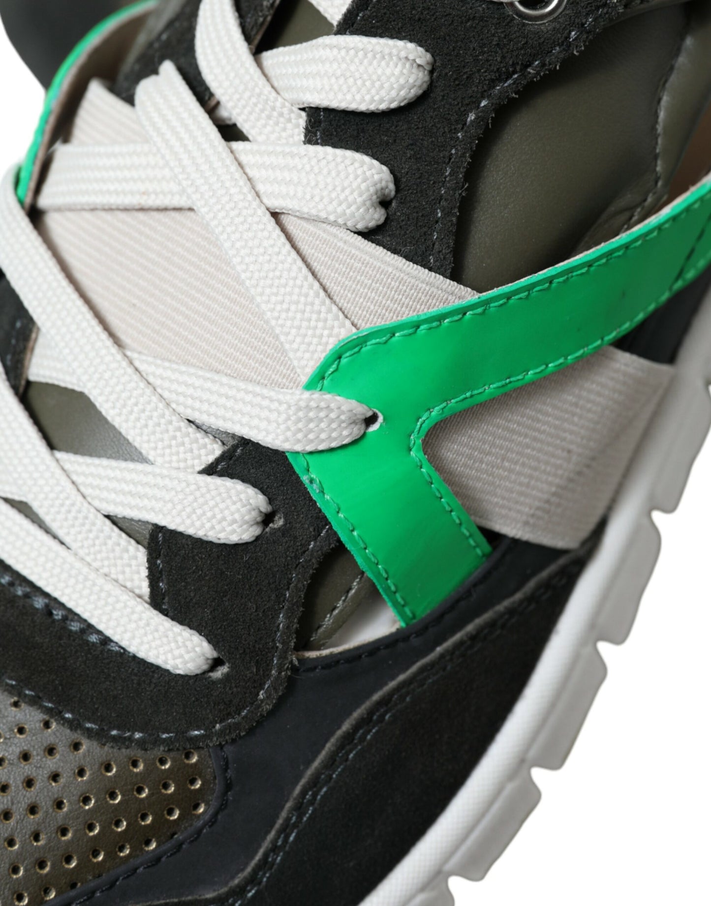 Dolce & Gabbana Mehrfarbige Low-Top-Sneakers aus Wildleder