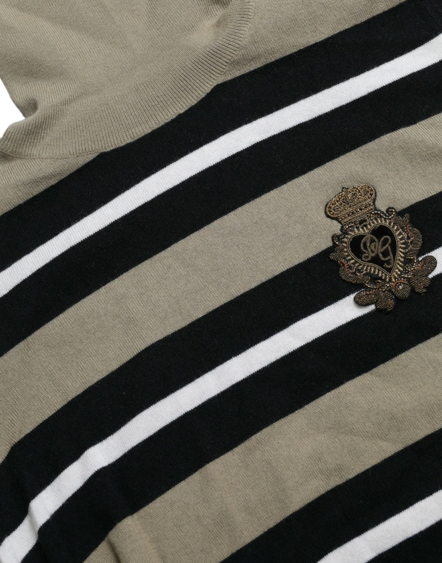 Dolce & Gabbana – Pullover aus Wolle mit mehrfarbigem Streifenlogo